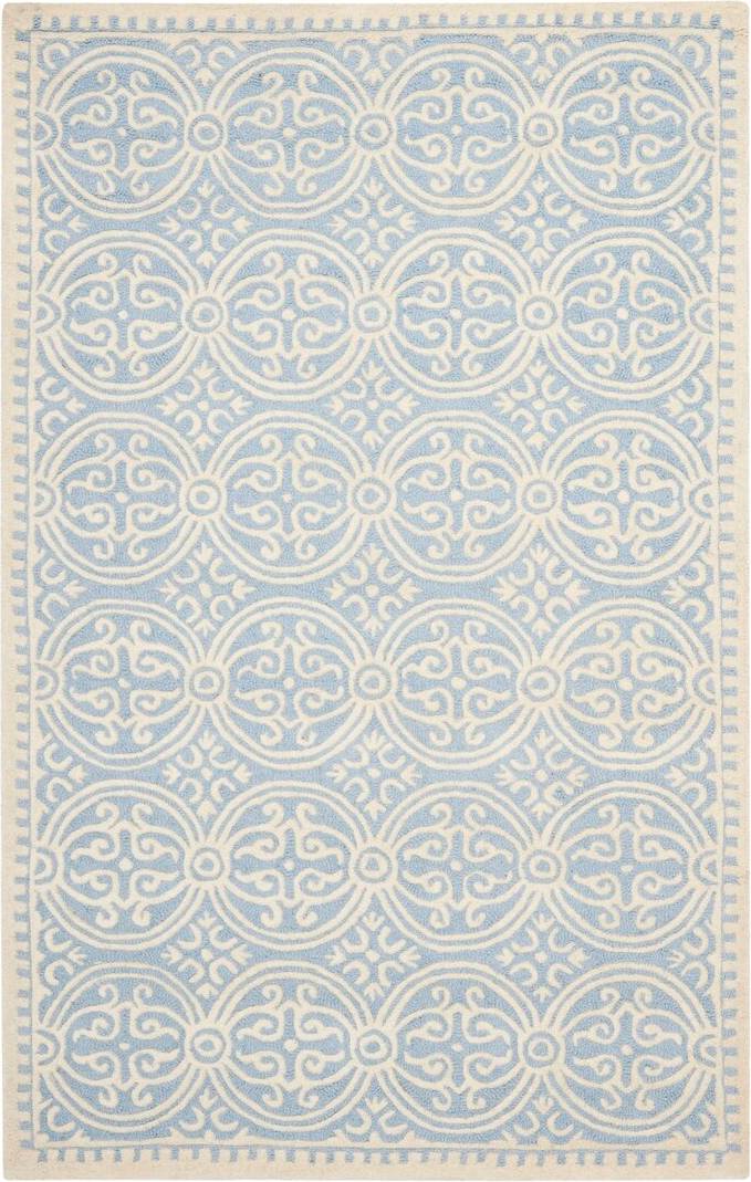 Three Posts Barile Hand Tufted Wool Blue