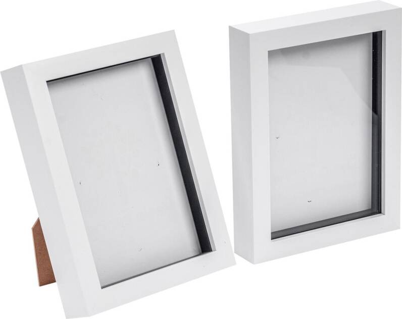 Nicola Spring Box Picture Deep 3D Display 5x7 Hanging Photo Frame 2pcs
