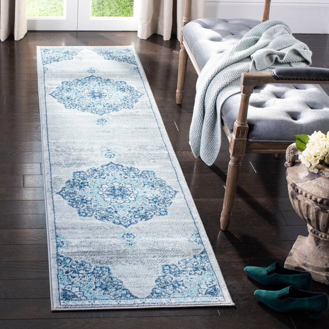 Mistana Norell Light Rug Blue