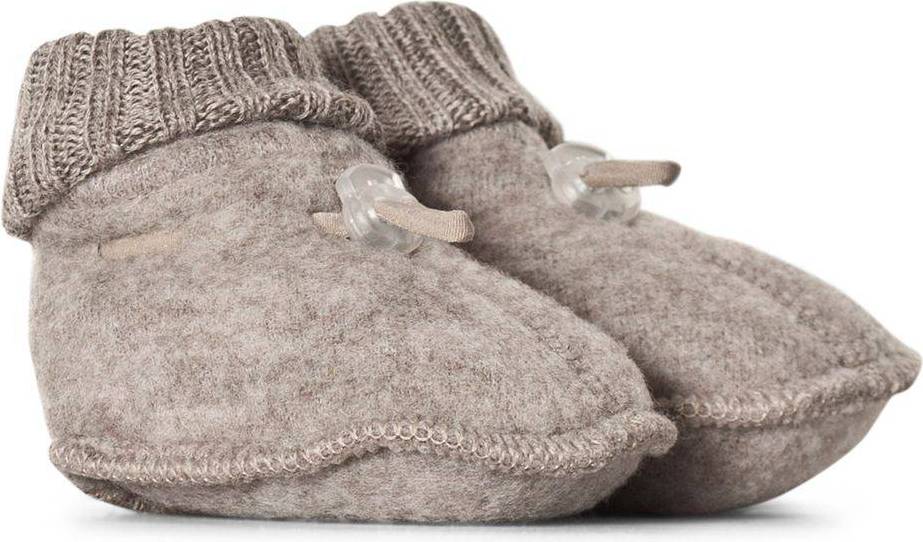 Soft Wool Booties Basic - Sesame