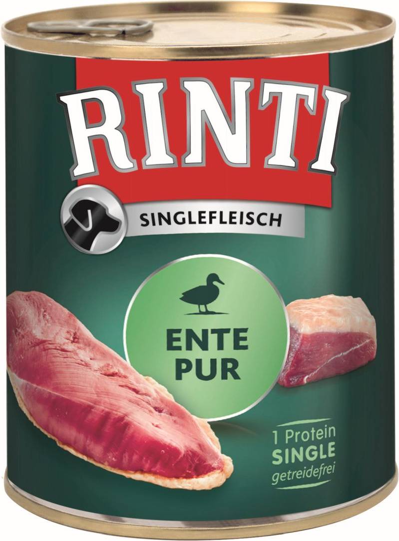 Hundefutter rinti Rinti Rinti Singlefleisch Ente Pur 800g