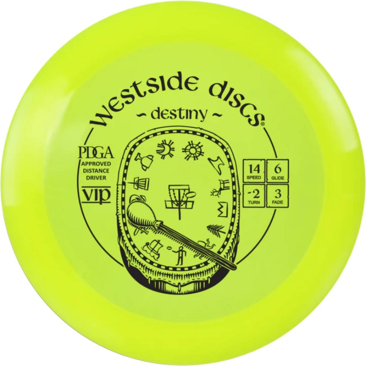 Westside Discs Destiny VIP Distance Driver - Yellow