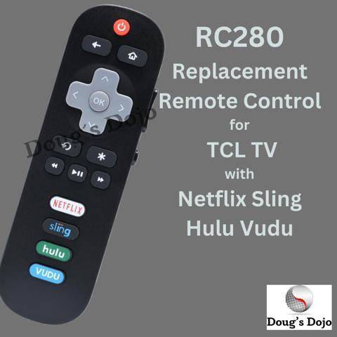 Tcl tv remote TCL RC280 Remote Control for Roku TV with Netflix Amazon CBS Keys