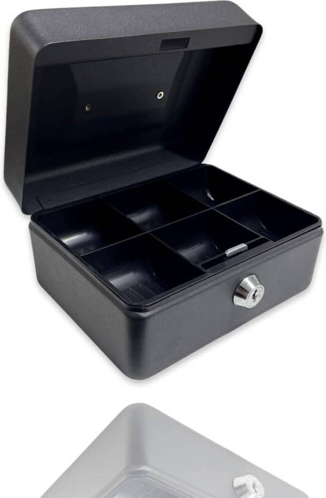 Small lock box Requisite Small Cash Box with Key Lock, Money