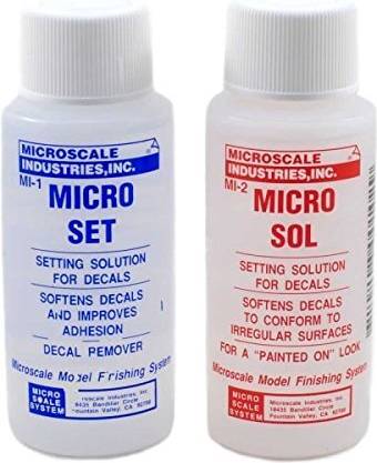 Microscale Industries Micro Sol & Micro Set Decals Setting Solution Twin Pack