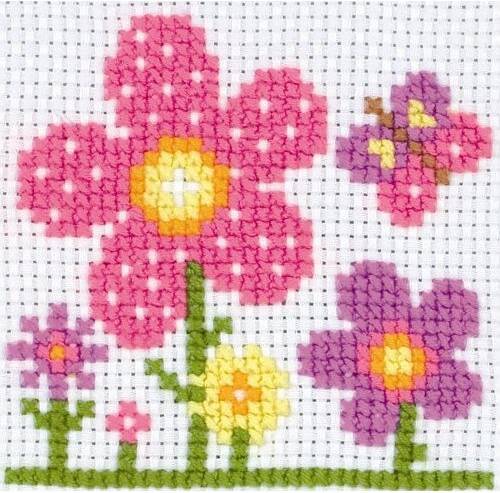 Counted cross stitch kits Anchor Sarah First Cross Stitch Kit, Multi, One