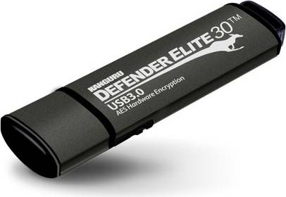 Kanguru Defender Elite30 SuperSpeed USB3.0 AES Hardware-Encrypted Secure Flash Drive
