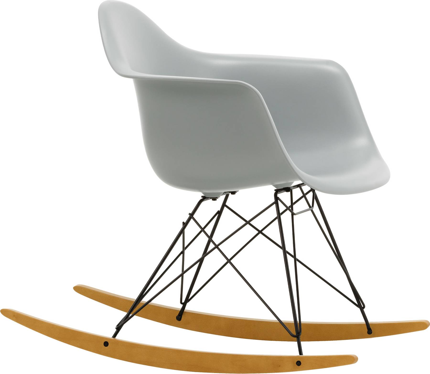 Vitra Eames Plastic RAR RE Black Base Rocking Chair