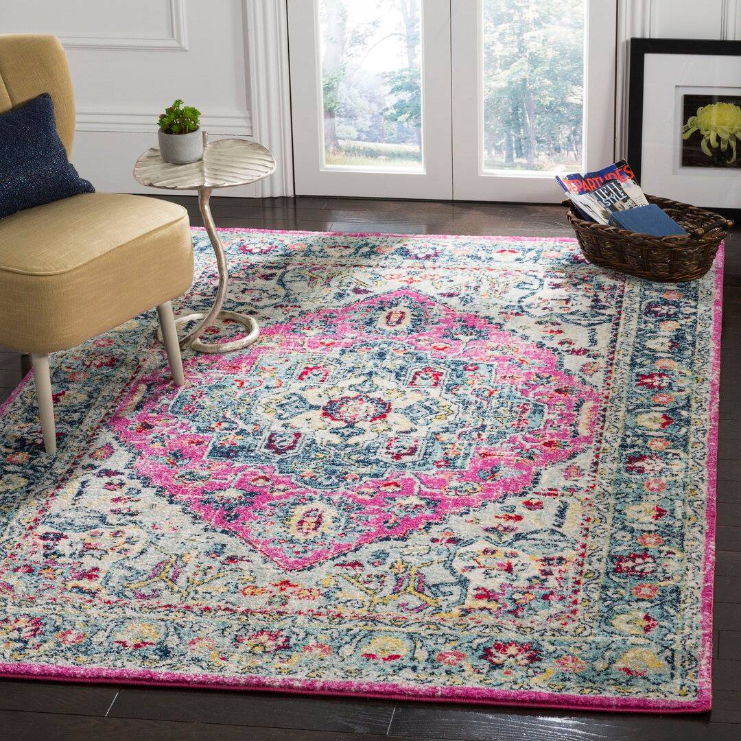 Williston Forge Fuchsia Rug Pink