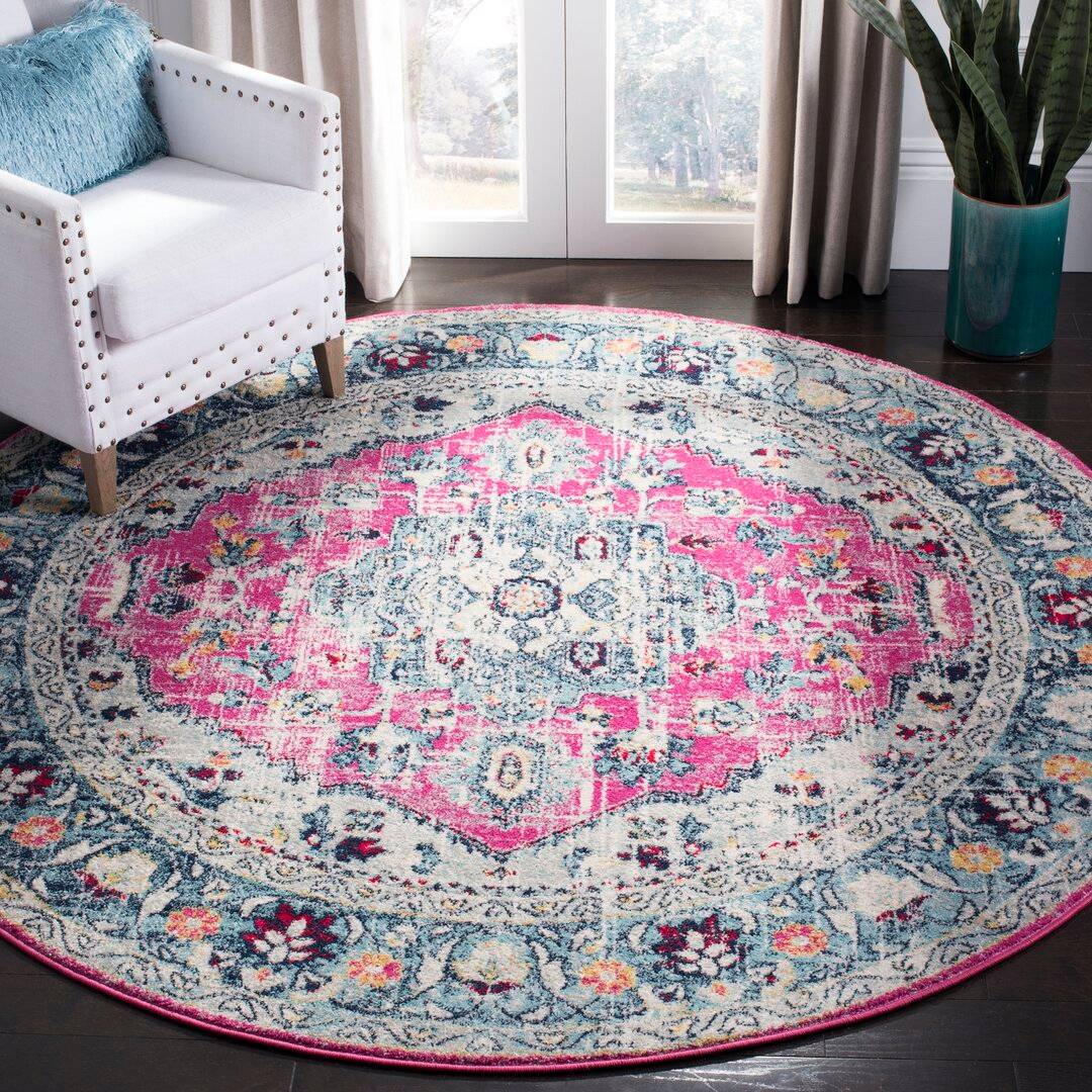 Williston Forge Fuchsia Rug Pink
