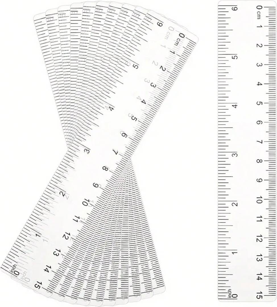 Shein 10pcs 15cm Transparent Ruler