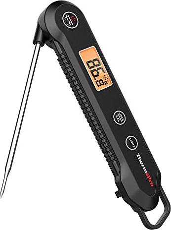 TP03H Digitalt Kødtermometer Sort