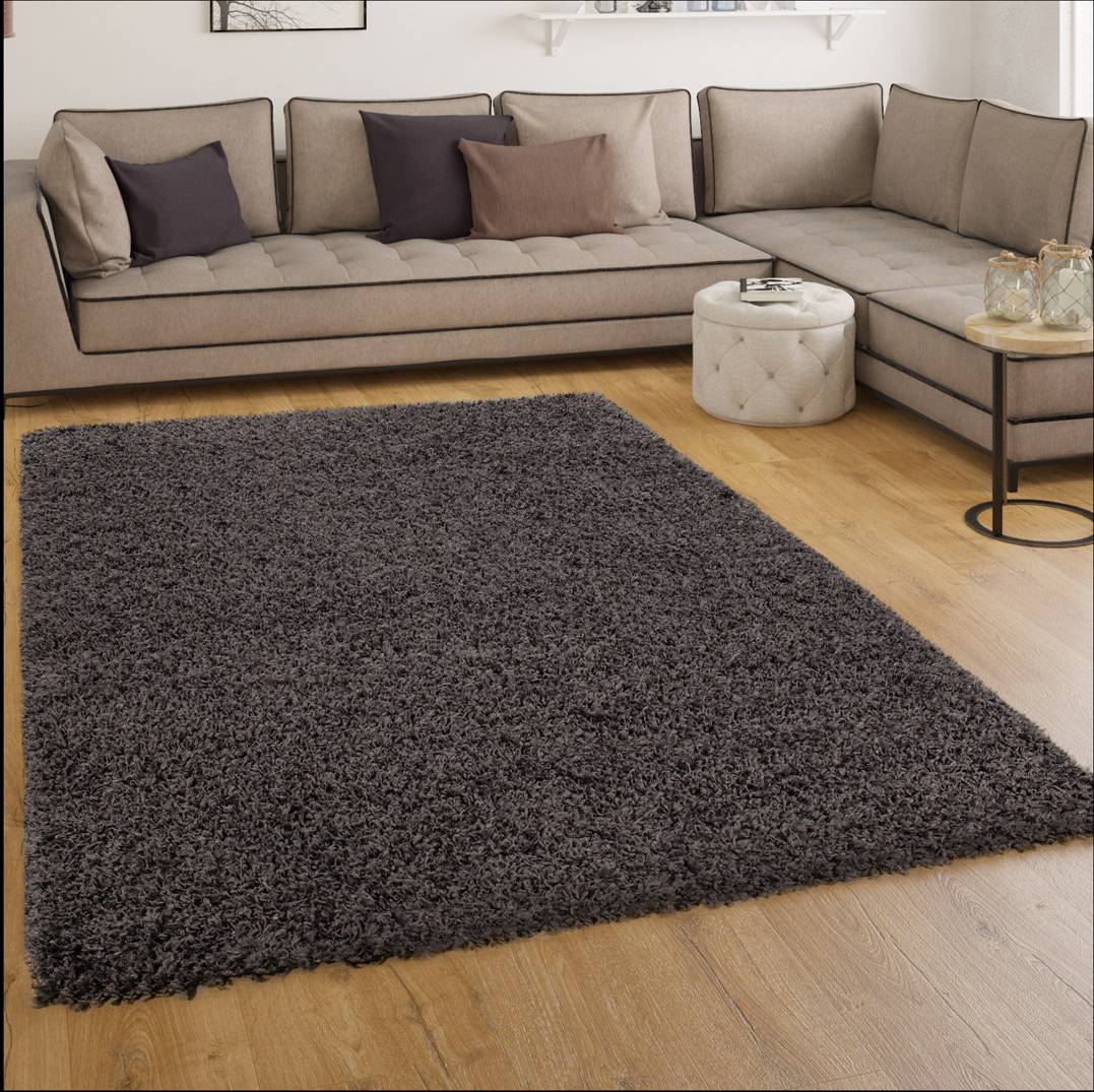 Zipcode Design Kristina Shaggy Anthracite Rug Grey