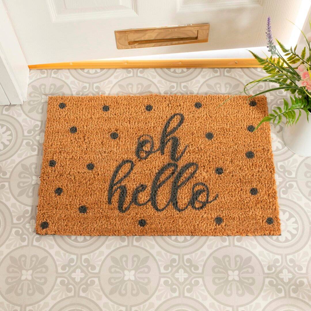 Ebern Designs Rothwell Oh Hello Doormat