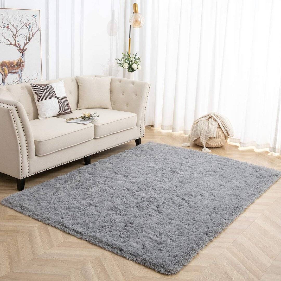 Ebern Designs Shaggy Rug Grey