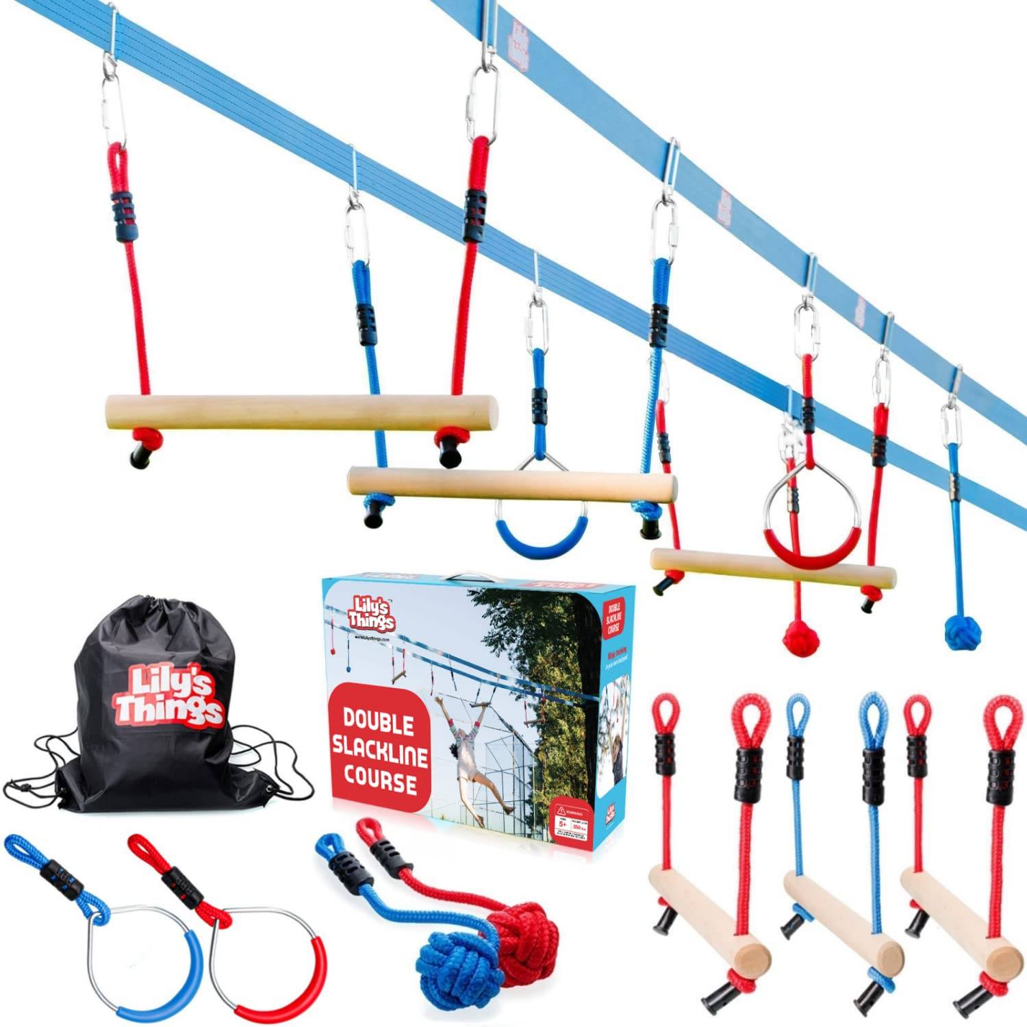 Monkey bars Stranger Things Double Ninja Slackline Obstacle Course