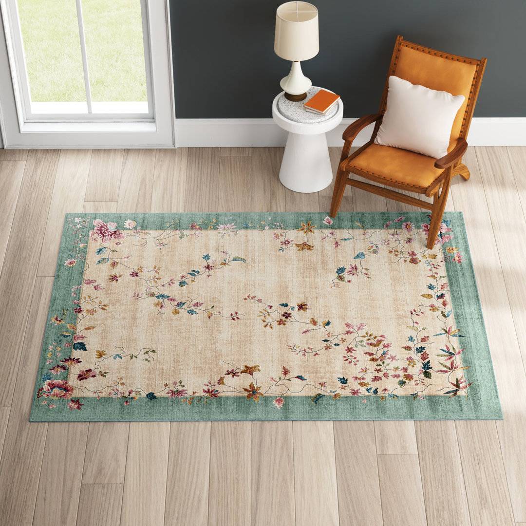 Mistana Amini Flatweave Rug Green