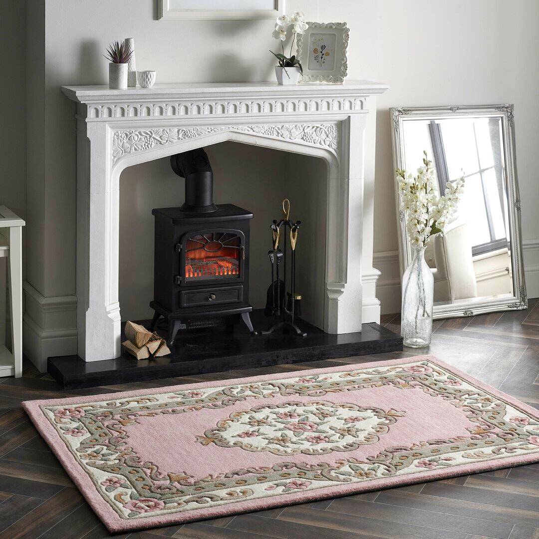 Lily Manor Comfort Wool Rug Pink