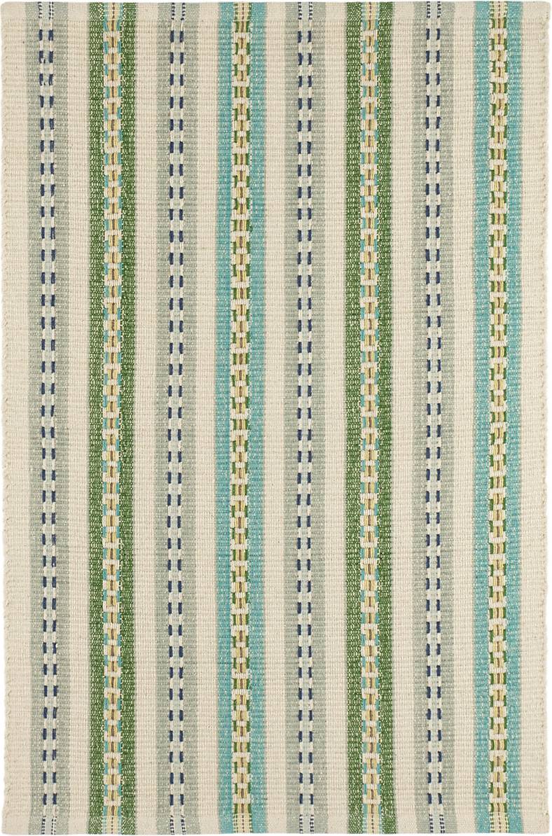 Dash and Albert Rugs Rectangle Dash Long Slade Turquoise