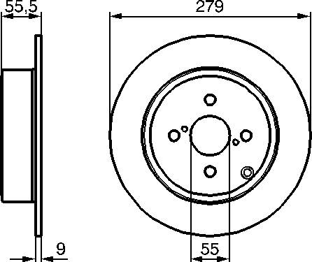 Bosch Brake Disc 0 986 479 149 Rear