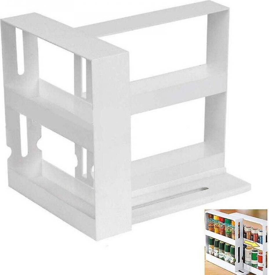 HKHBJS Rotating Jars Spice Rack Bottle Storage