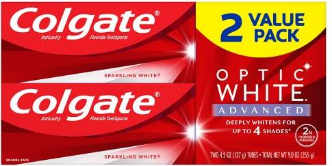 Colgate optic white toothpaste Colgate Optic White Advanced Teeth Toothpaste 2 Pack