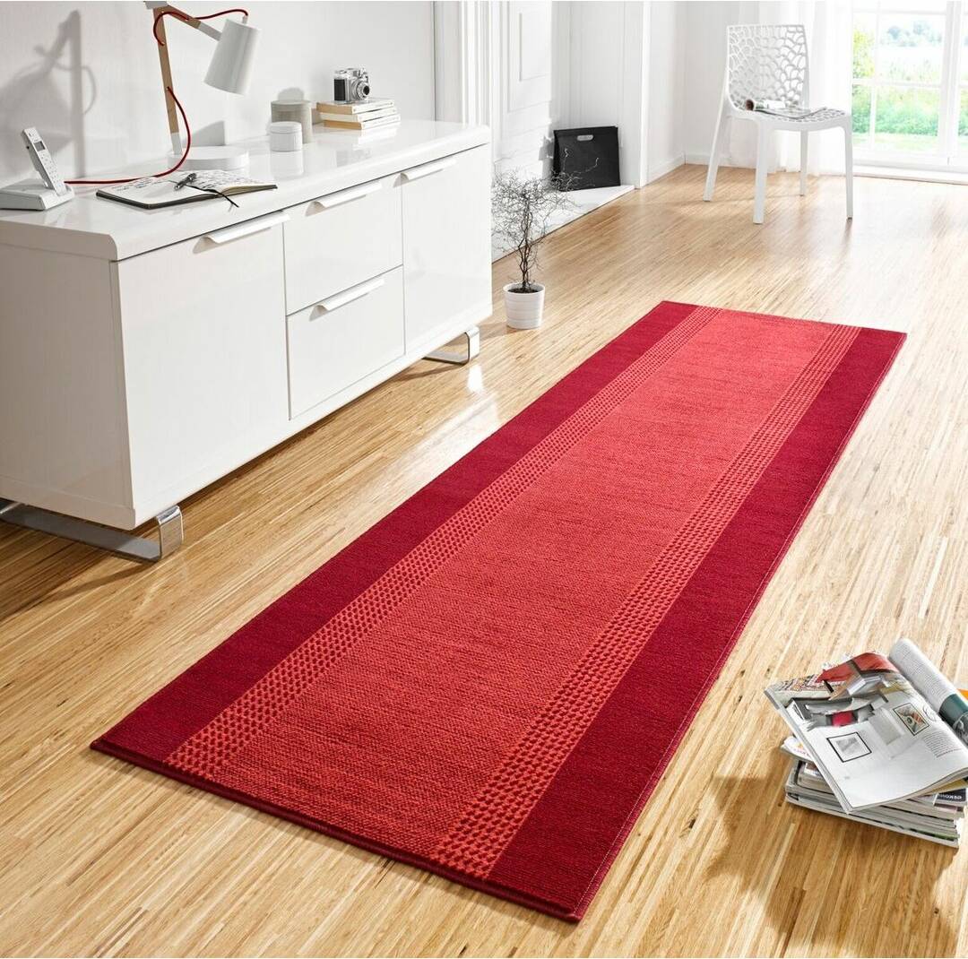 Hanse Home Basic Red Rug Runner 80 x 500 cm Red cm