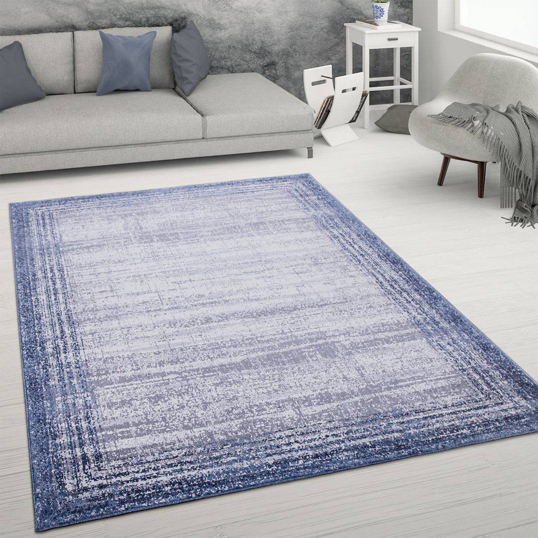 LoftDesigns Blue Rug Rectangle 60 x 100 cm Blue