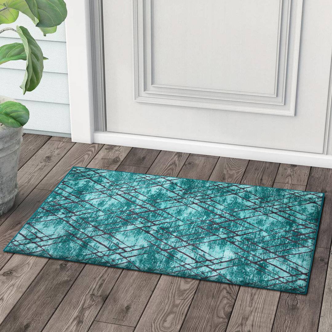 Metro Lane Room Rug Turquoise