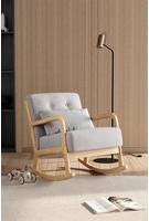 Living and Home Modern Buttoned Rocking Chair