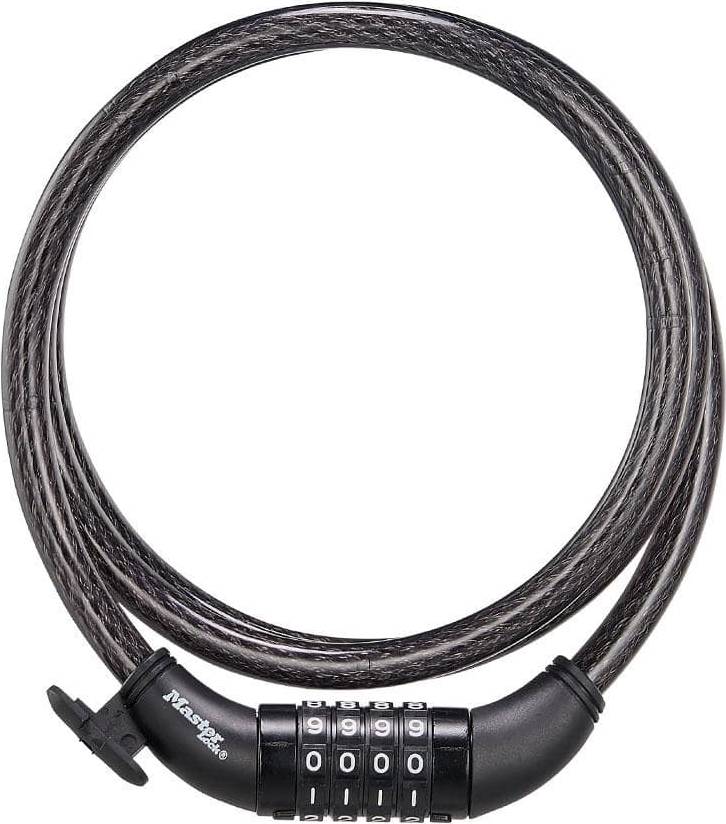 Master combination lock Master Lock Bike Cable with Combination, Resettable, 6 ft.