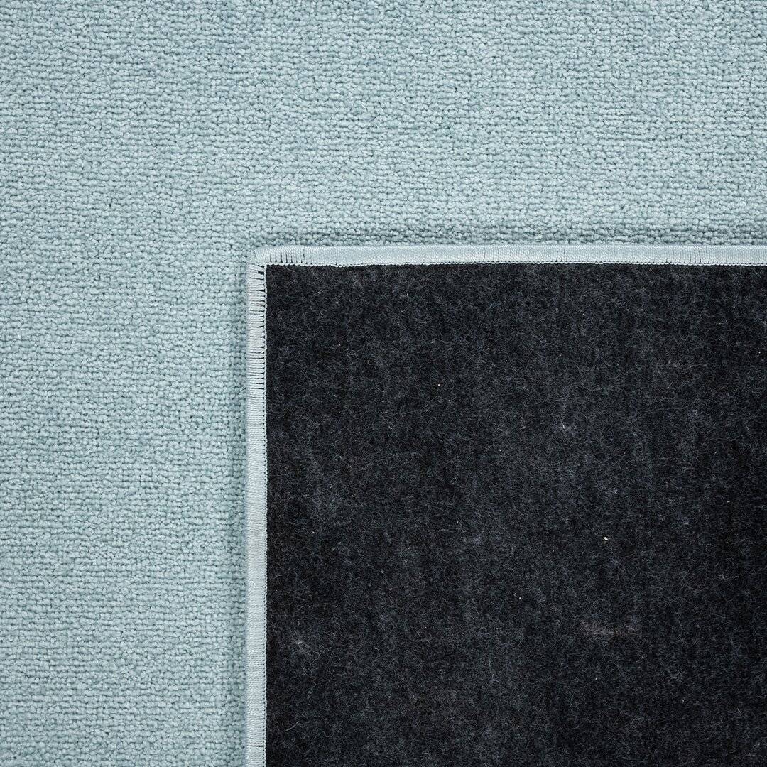 Ebern Designs Acus Simple and Modern Power Loom Turquoise Rug 160 cm Blue