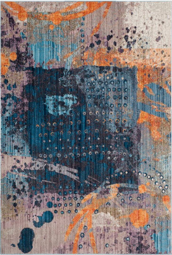Metro Lane Morse Looped Rug Blue