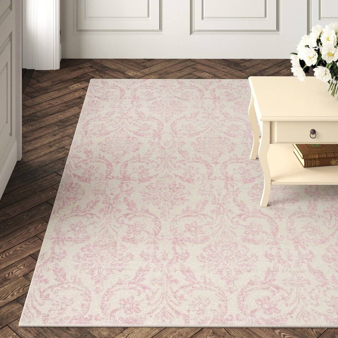 Three Posts Clarence Ivory/Pink Rug Pink cm