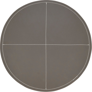 Saro Mirela Collection Polyurethane No Pattern Round Place Mat Gray