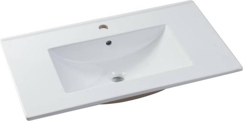Vente-unique White Rectangular Ceramic Inset Basin