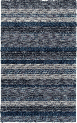Addison Rugs Addison Sanibel Striped Shag Gray, Blue