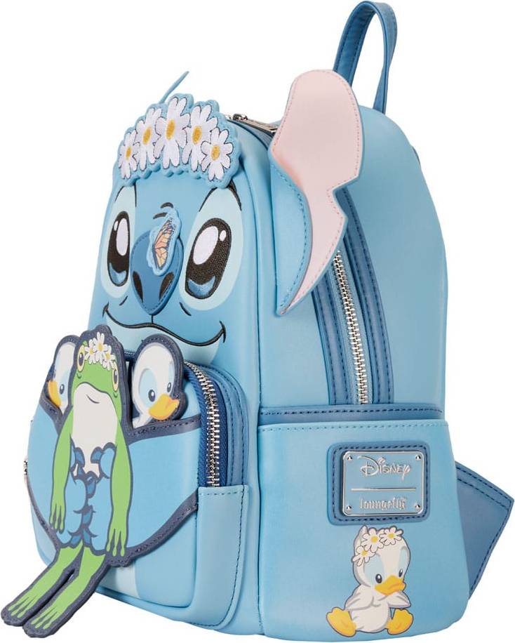 Disney Loungefly Lilo & Stitch Springtime Daisy Mini Backpack - Blue
