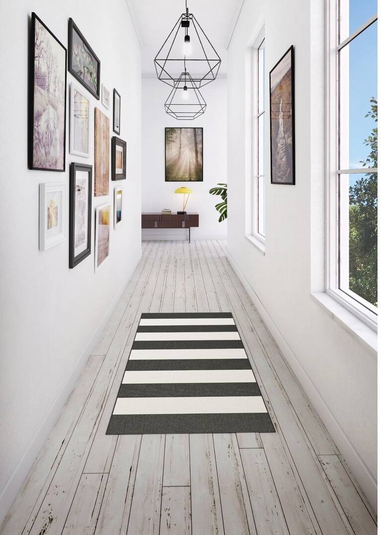 Zipcode Design Cecil Stripes Flatweave Black