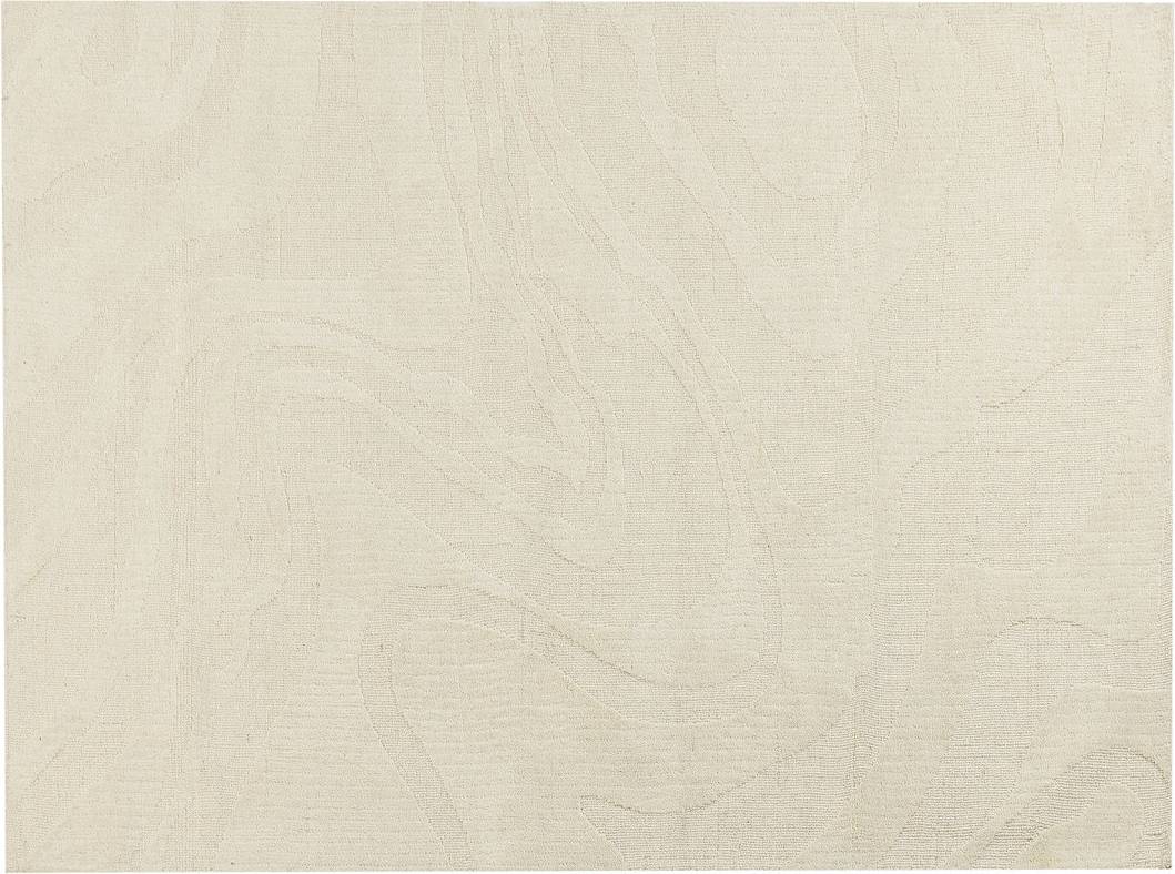 Highland Dunes Wool Area Rug Beige