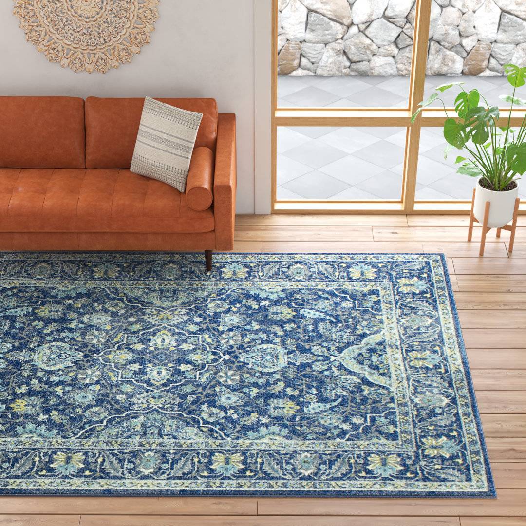 Mistana Dark Rug Blue