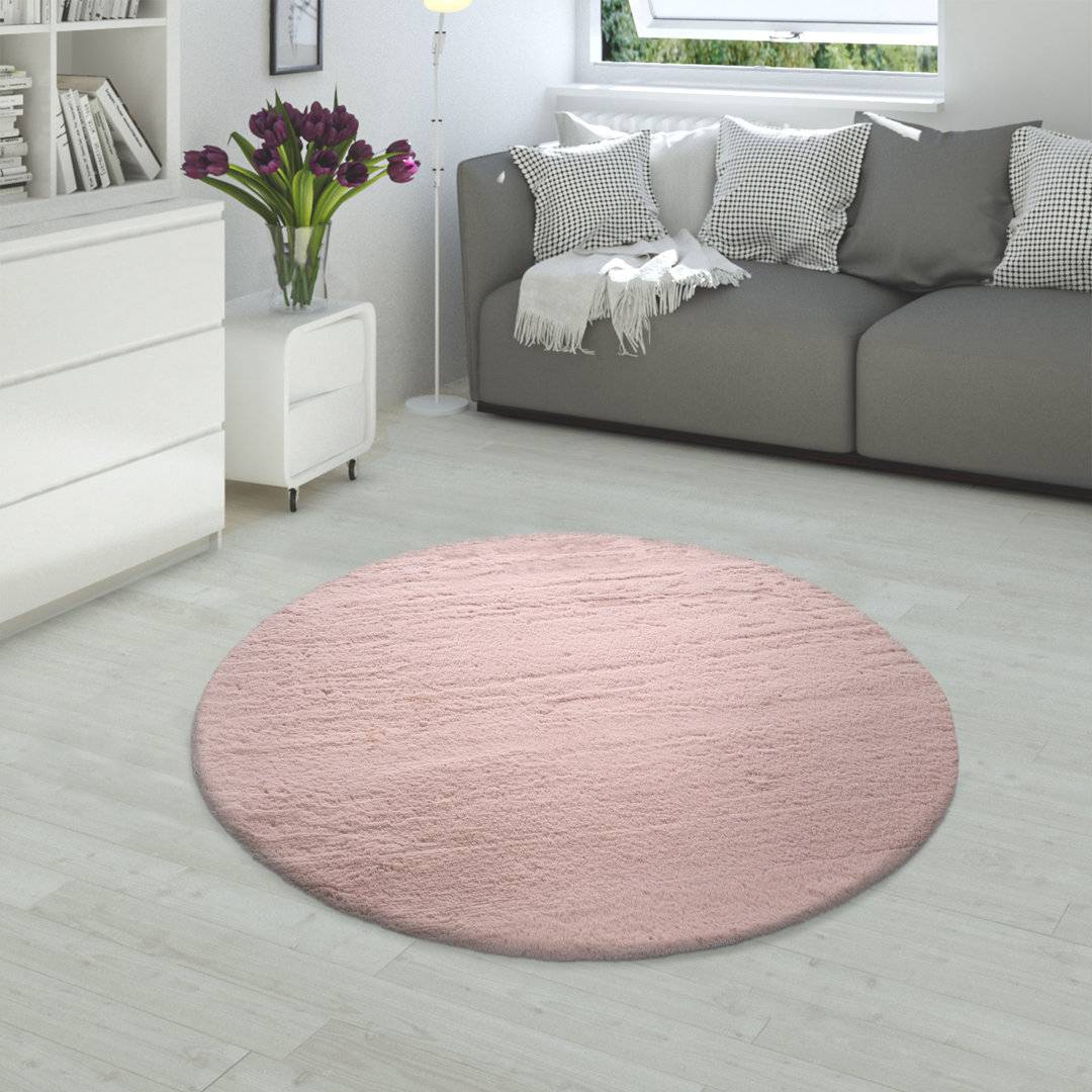 Canora Grey Priode Machine Woven Pink Rug 150 cm Pink