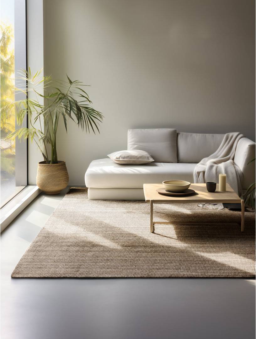 Jaipur Jute Rug Rectangular 60 x 90 cm Beige