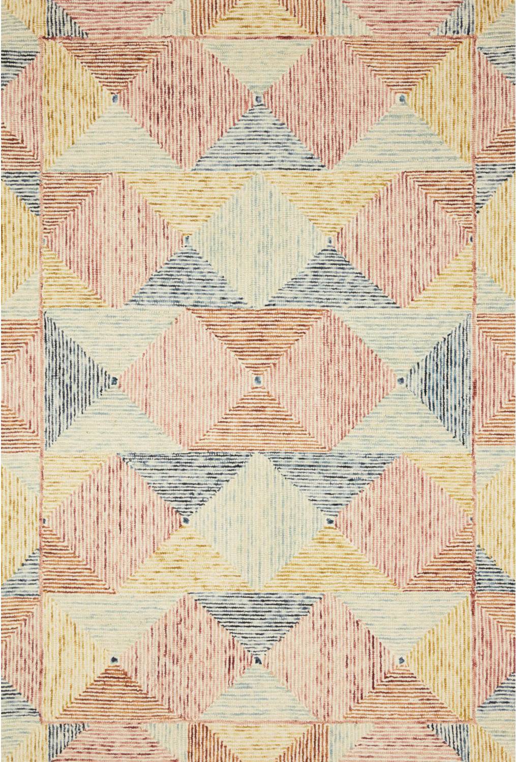 LOLOI II Spectrum Ivory Multicolor Rectangular: 2 Multicolor, White