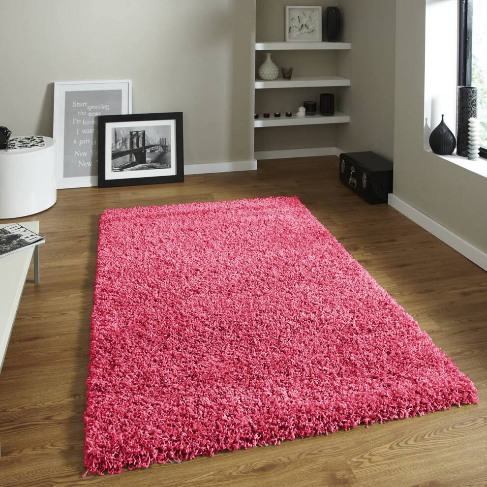 Moonlight Bedding Shaggy NON SLIP RUGS SHAGGY RUNNER Red