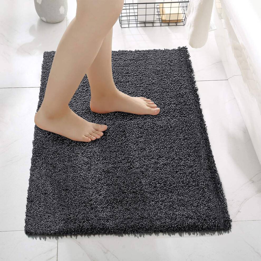 Moonlight Bedding Shaggy Rug NON SLIP RUGS SHAGGY RUNNER Black