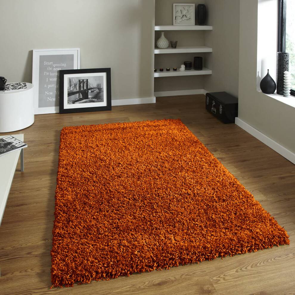 Moonlight Bedding Shaggy Rug NON SLIP SHAGGY RUNNER Orange