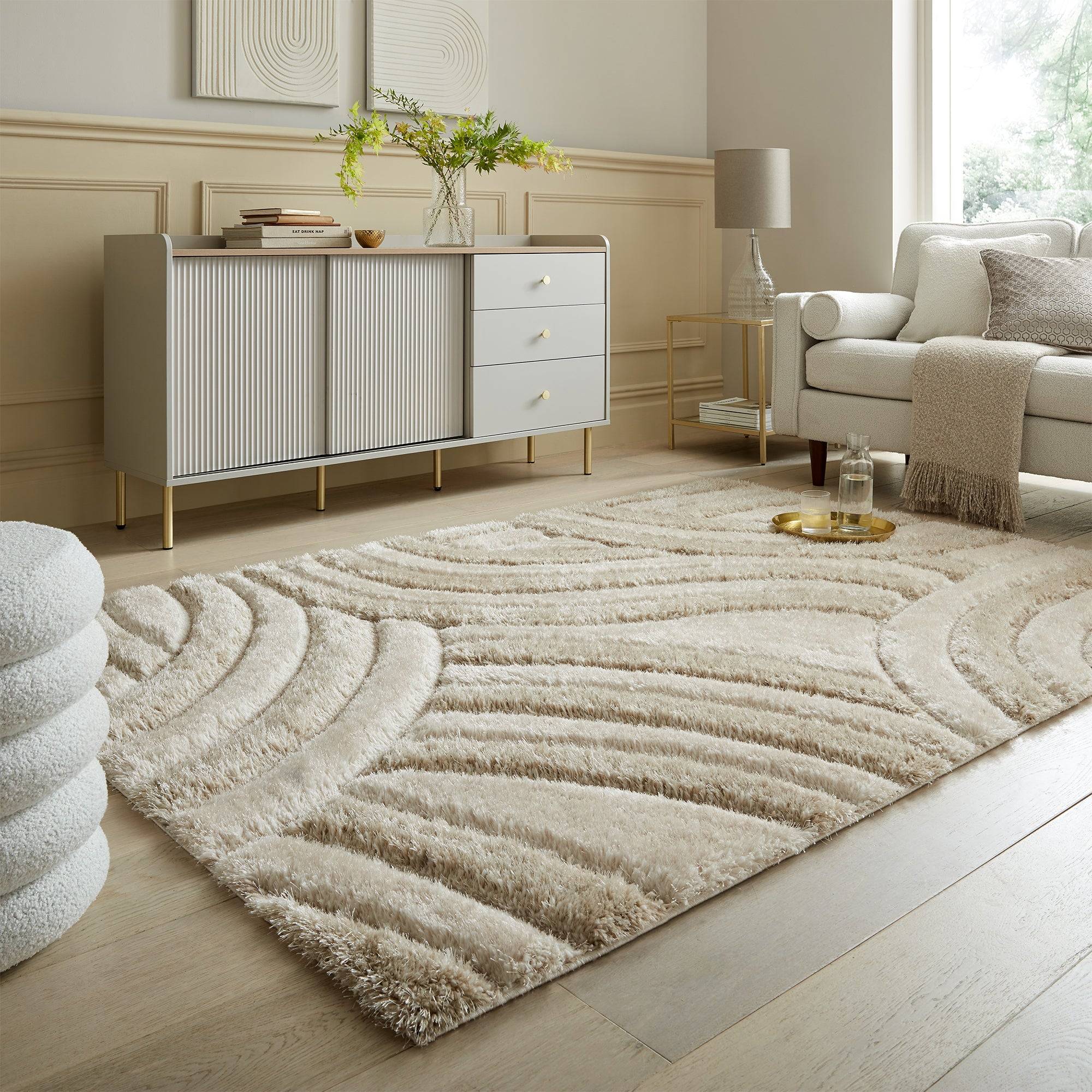 Dunelm Indulgence Rug Beige