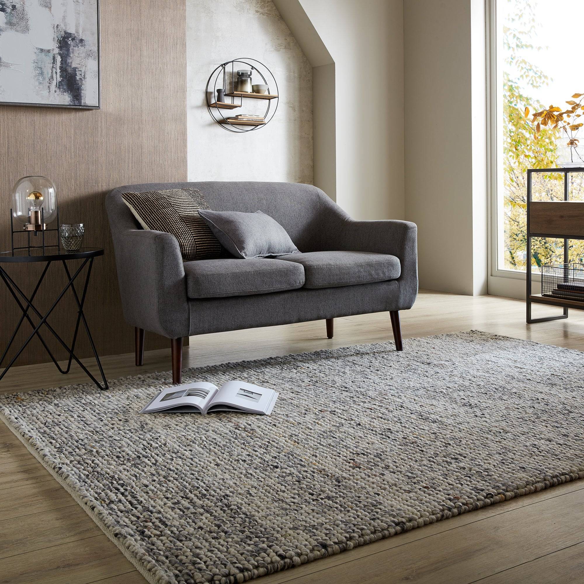 Dunelm Pebble Wool Rug