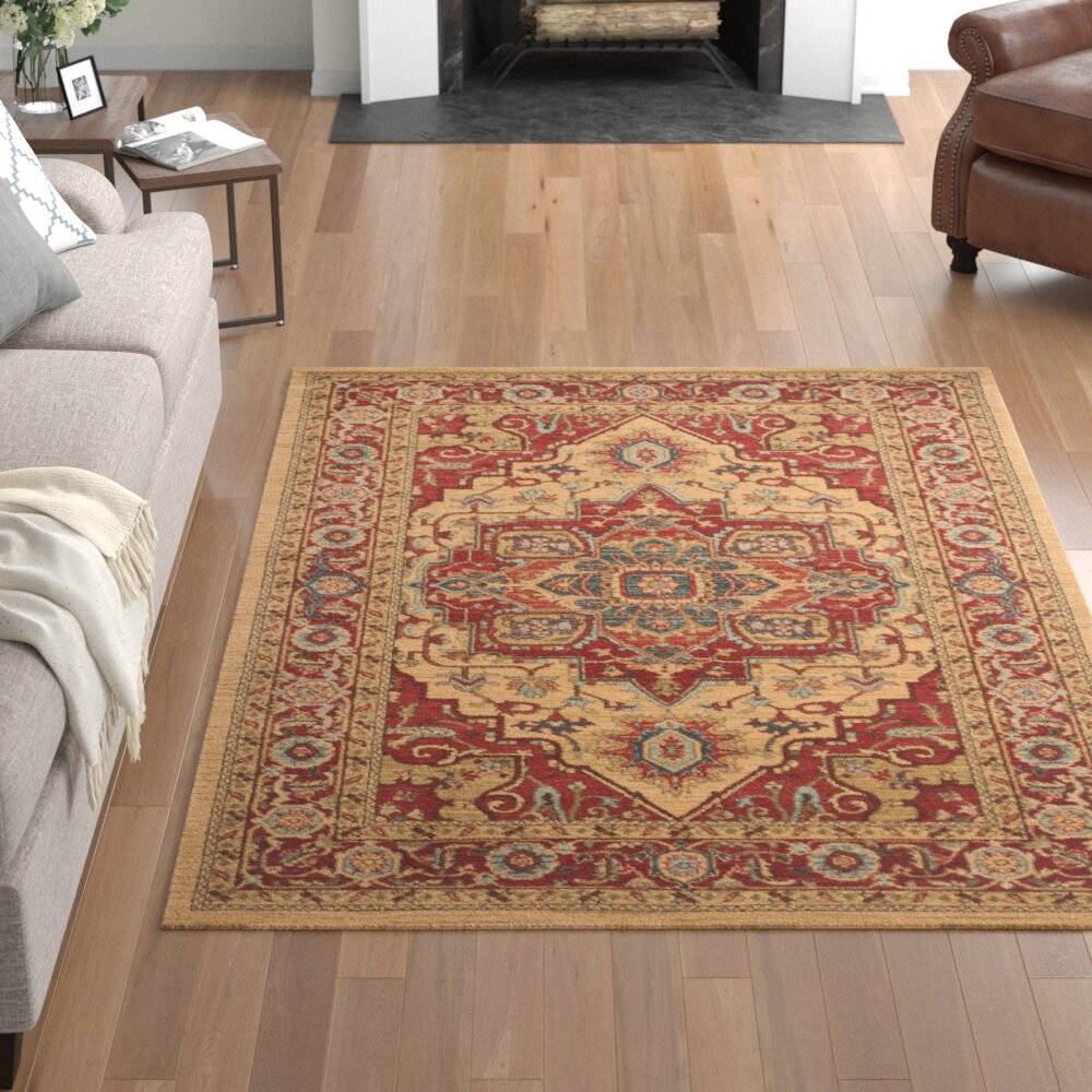 Three Posts Behne Red/Natural Power Rug